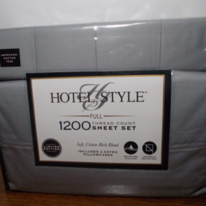 Full Linen 1200 Thread Count 6-Piece Bed Sheet Set -Soft Silver